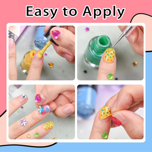 Wakaniya Juego De Esmaltes De Uñas Infantiles Para Niñas, Ki