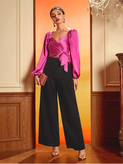 Elegantes Conjuntos De Pantalon Y Blusa Para Damas MercadoLibre 📦