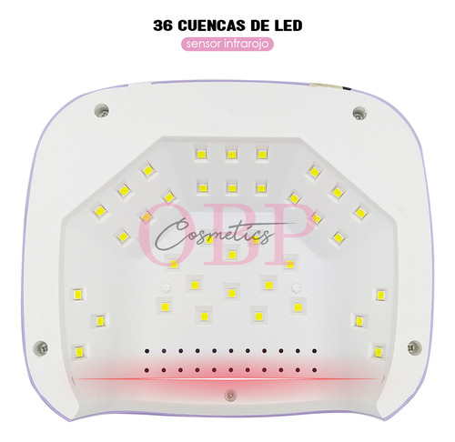 Lámpara Uv/led De Uñas Secador Recargable Con Diamante 108w