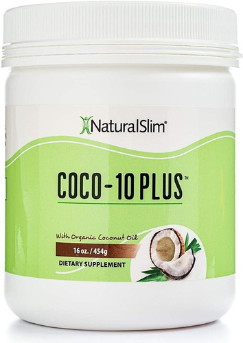 Aceite De Coco Organico Naturalslim Coq-10 Enzimas 454 Gr