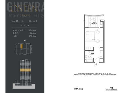 Osten Tower Puerto Madero - Studio Con Balcón Terraza Y Parrilla Propia