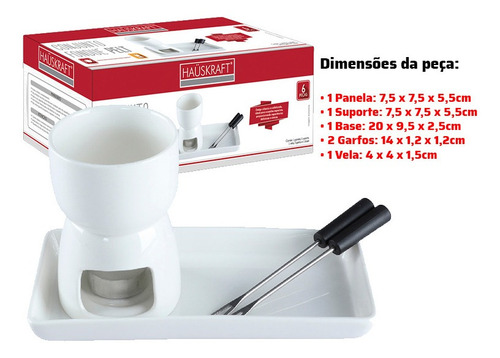 Imagem 2 de 5 de Conjunto Fondue 6 Peças Pelt Chocolate Jantar Romântico
