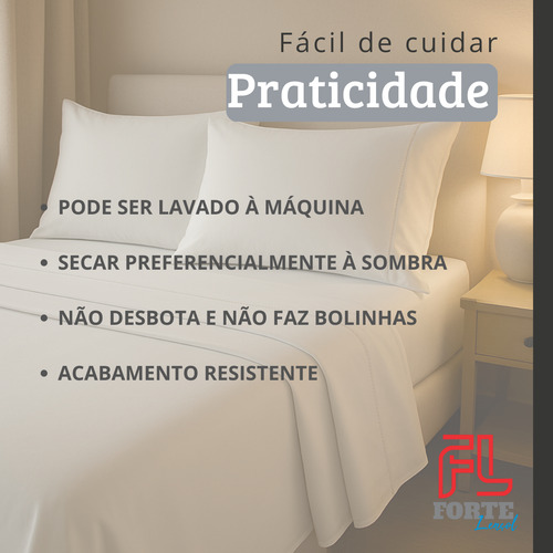 Jogo Cama Queen 300 Fios Ponto Palito 100% Algodão