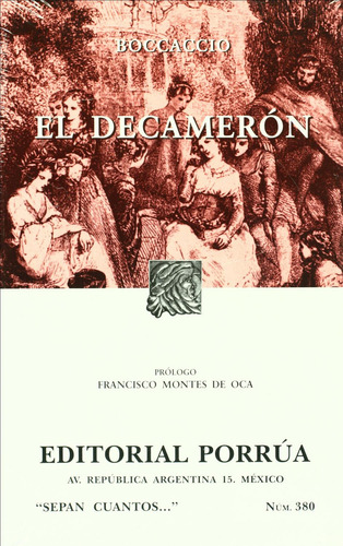 El Decameron, De Boccaccio, Giovanni. Editorial Porrúa México, Tapa Blanda, Edición 15, 2019 En Español, 2019