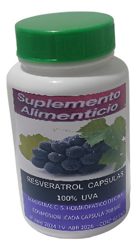 Resveratrol  Uva 100% Natural  60x - Unidad a $5346