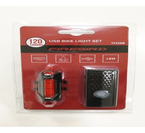 Imagen 2 de 2 de Luz Delantera Y Trasera - Kit - Fire Bird Recargables Usb