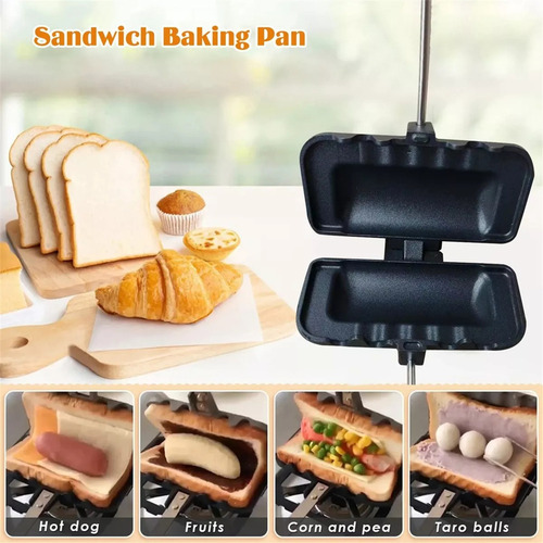 Molde For Sándwiches Plegable, Antiadherente Y De Doble Cara