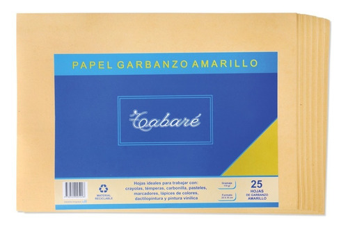 Papel Garbanzo Amarillo Tabaré 25 Hojas - Mosca