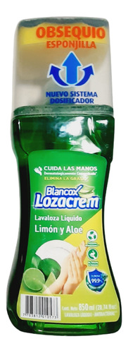 Lozacrem Blancox Lavaplatos Liquido 850ml Elimina La Grasa