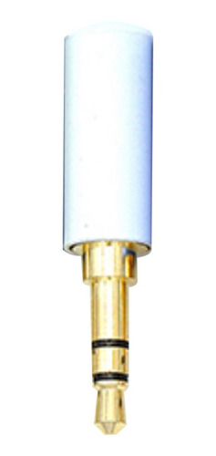 Imagem 3 de 5 de Kit 4 Plug Conector Branco Star Cable P2 Stereo