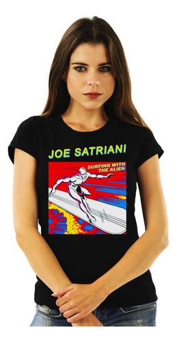 Polera Mujer Joe Satriani Surfing With The Alien Rock Impres