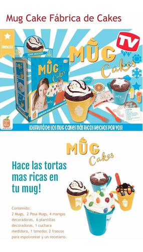 Fabrica De Cupcakes Mug Cakes Original Tv 19 Piezas Cocina