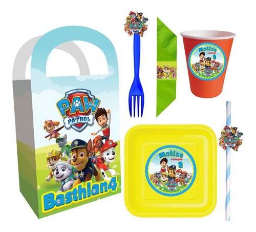 Cotillón Paw Patrol Niños Cumpleaños Personalizado 