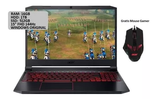 Portátil Gamer Acer Nitro 5 I5-10300h 16gb 1tb+512gb Gtx1650