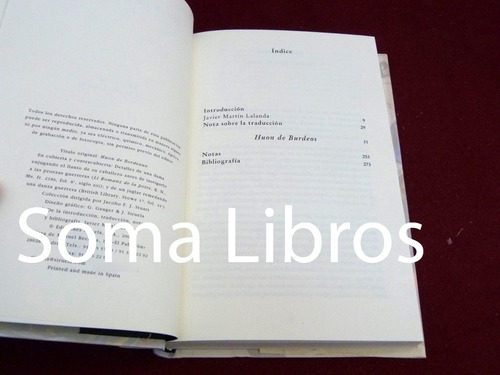 Huon De Burdeos Biblioteca Medieval Siruela Nuevo Tapa Dura*