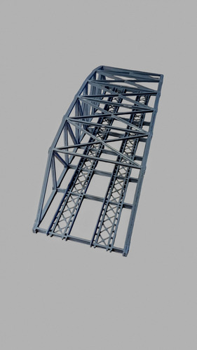 Puente Reticulado 1/87 Ferromodelismo Doble Via Marklin 3d
