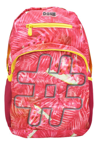 Mochila Hashtag Estampado Rosa Primaria Dash