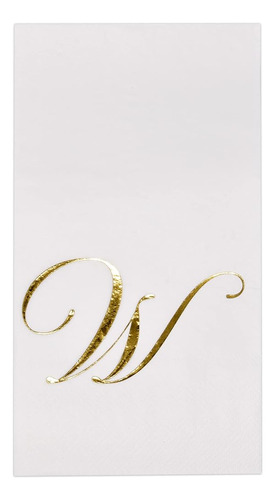 Gift Boutique 100 Servilletas De Invitado Monograma De Oro L