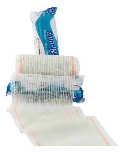 Kit 12 Rolos Atadura De Crepom 15cm Crepe X 1,80mts 13 Fios