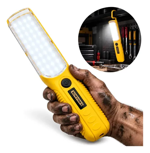 Lanterna Led Recarregável Trabalho Mecânico Gancho Ímã Cob Branco Amarelo