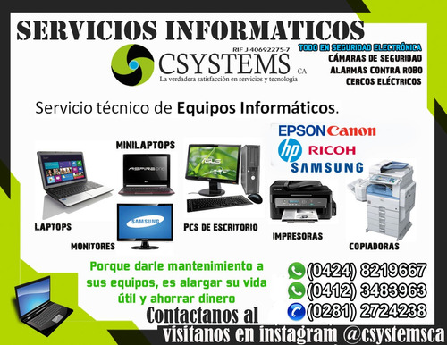 Imagen 1 de 1 de Servicio Tecnico Pc, Laptops, Impresoras Y Mas (a Domicilio)