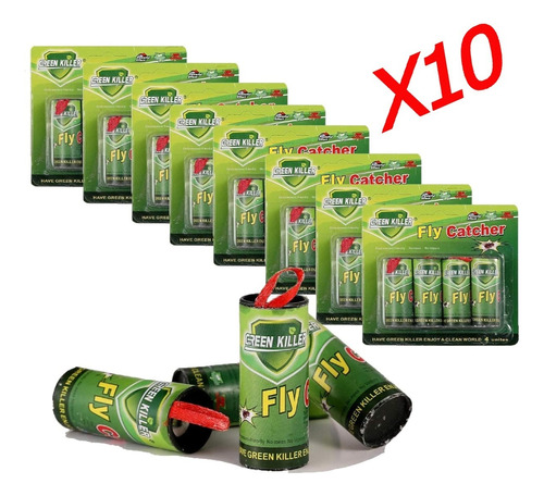 Pack X 10 Blister Atrapa Moscas Insectos Ecológico 