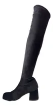 Comprar Botas Bucaneras Elastizadas Gamuza Botas Largas Mujer Taco