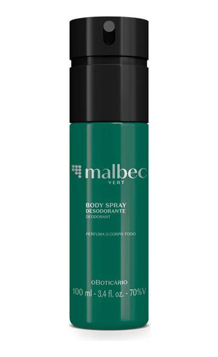 Body Spray Desodorante Malbec Vert 100ml