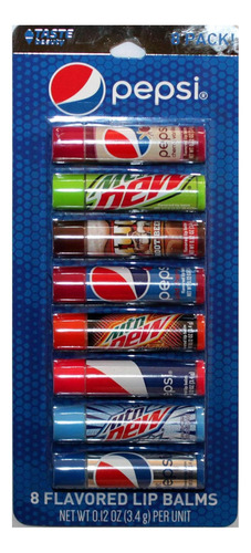 Set De 8 Bálsamos Pepsi Lip Balms