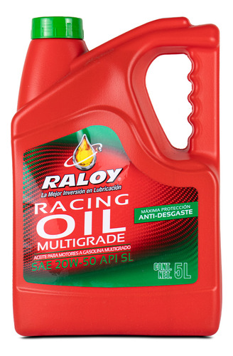 Aceite Motor 20w50 Multigrado Garrafa 5 Litros Raloy