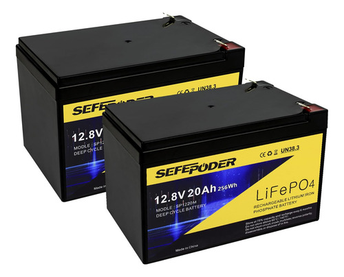 Bateria De Ciclo Profundo Lifepo4 De Lítio Sefepoder 12v 20a