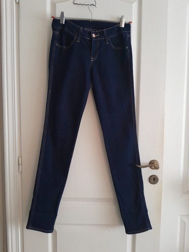 Pantalón Jean H&m Azul Poco Uso.  Detalles En Descripción 