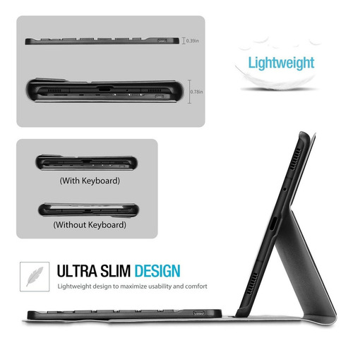 Z Funda Con Teclado Bluetooth Para Tab A 2019 10.1 T510/t515