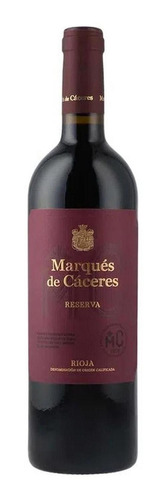 Pack De 2 Vino Tinto Marques De Caceres Reserva 750 Ml