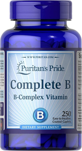  Complejo B  Puritan's Pride Para Adulto 250 Comprimidos Sabor Sin Sabor