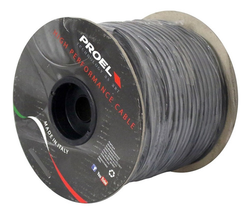 Proel Hpc620bk Carrete De Cable P/ Bocina 14 Awg 100 Metros