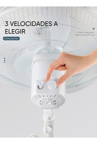 Set 2 Ventilador Piso Pedestal 3 Velocidades 5 Aspas Abanico