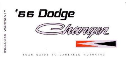 1966 Dodge Charger Propietario Manual Guia Usuario