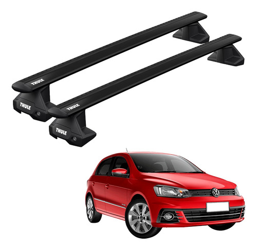 Rack Thule Wingbar Evo Preto Vw Gol Hatch 2009 Em Diante