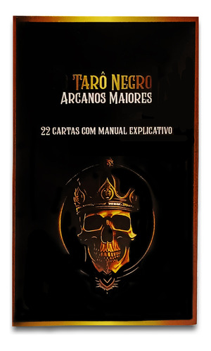 Baralho O Tarot Negro 22 Cartas Com Manual Tarô Negro