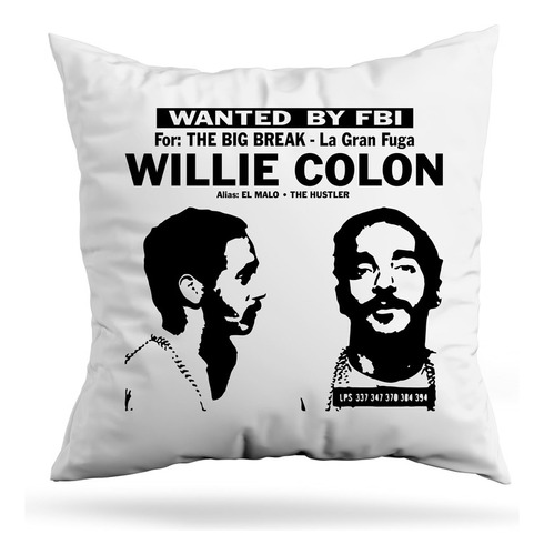 Cojin Deco Willie Colon (d1694 Boleto.store)