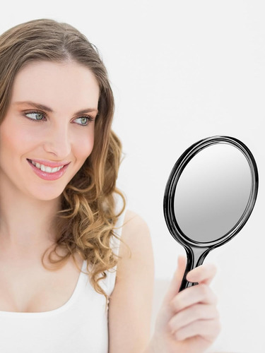 Espejo De Mano De Doble Cara, Aumento 1x/3x Para Maquillaje