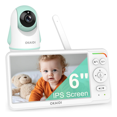 Monitor De Bebé Okaidi Con Cámara Y Audio, Pantalla Ips De