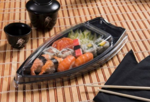 Imagen 3 de 3 de Envase Tipo Barco Para Sushi