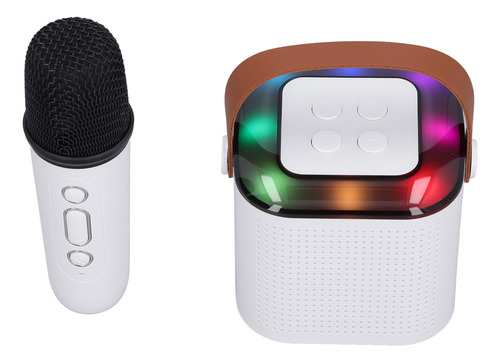 Mini Máquina De Karaoke Blanca Y Blanca Con 2 Micrófonos Ina