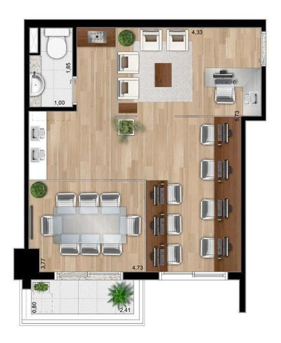 Imagem 14 de 19 de Sala À Venda No Bairro Chácara Santo Antônio (zona Sul) - São Paulo/sp - O-2426-7951