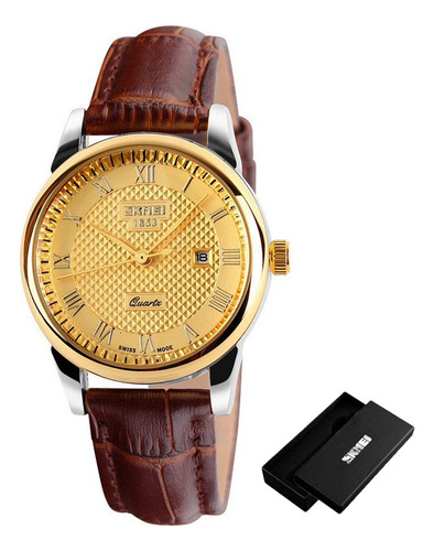 Reloj De Cuarzo Skmei Leather Calendar Business