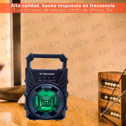 Imagen 7 de 10 de Parlante Altavoz Portatil Inalambrico Bluetooth Luces Led P5