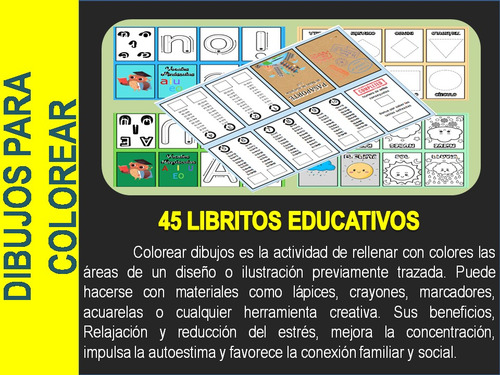 Libritos Educativos 10x15 Cm Imprimir Y Colorear