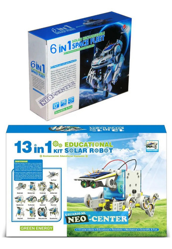 Pack X2 Modelos Kit Robot Solar: 13en1 + 6en1